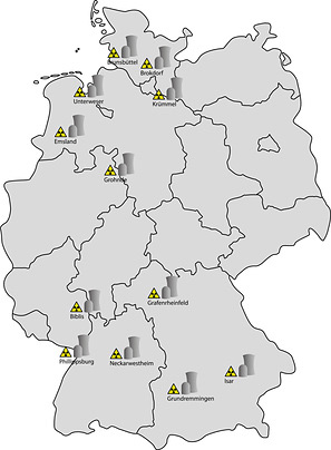 Übersicht über Atomkraftwerke in Deutschland