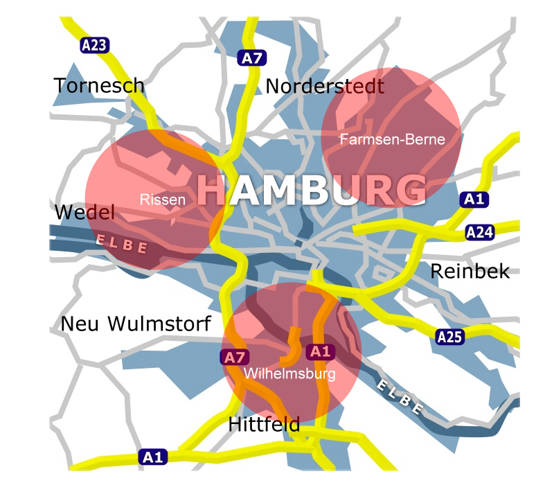 Hamburg Wetter Map