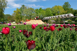 Die Monorailbahn auf der internationalen Gartenschau 2013
